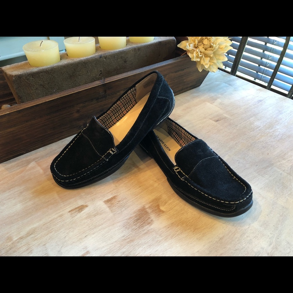 Anne Klein black suede loader women’s shoe size 7